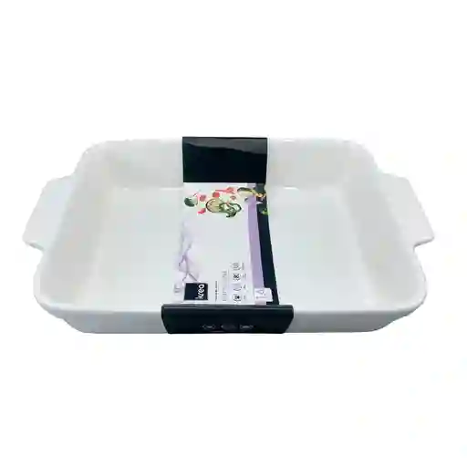 Fuente Krea Porcelana Rectangular Con Asas