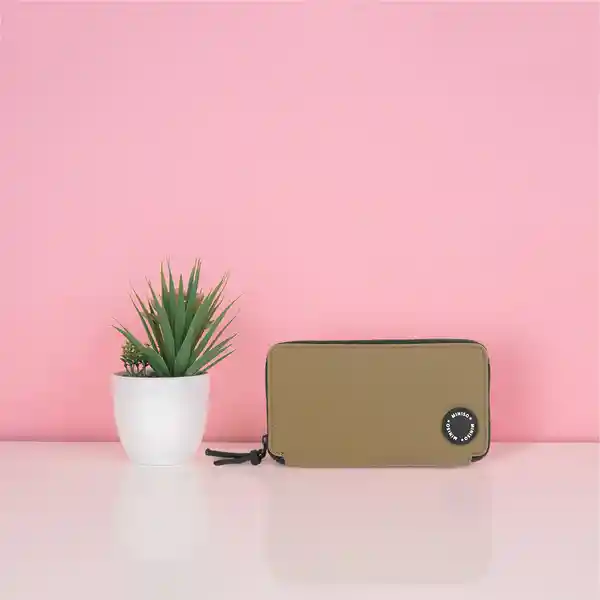 Cartera Larga de Moda Para Mujer Pioneer Verde Oliva Miniso