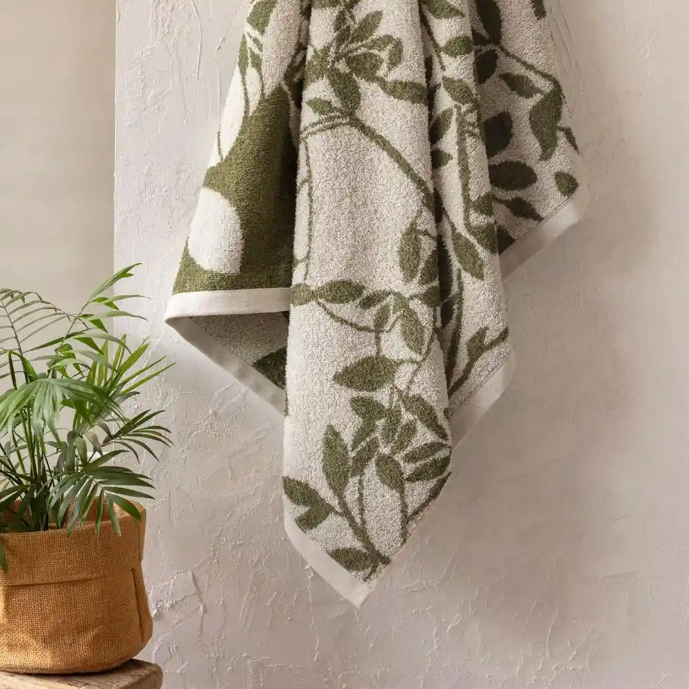 Toalla Jacq Vegetación Descrud Verde 70x140 Fatelares 47509