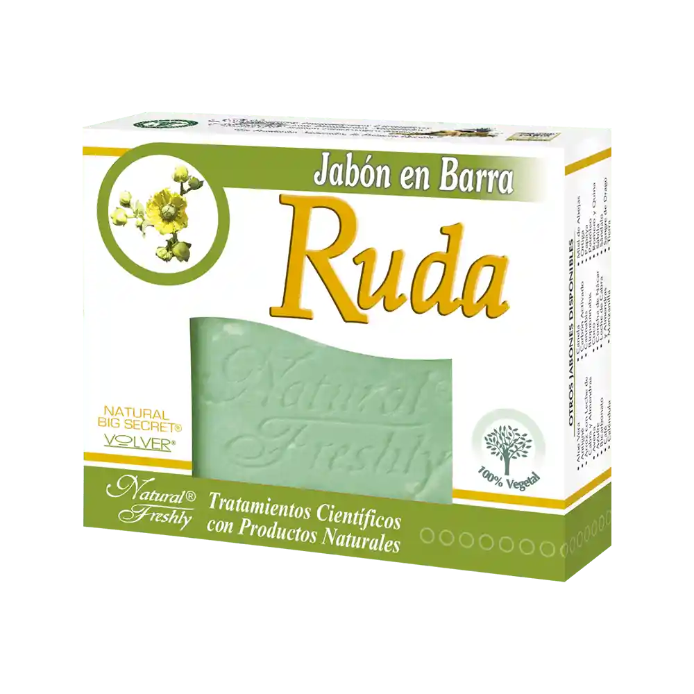 Natural Freshly Jabón en Barra de Ruda Con Probióticos Naturales
