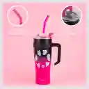 Vaso de De Pared Simple Con Asa Serie Bt21 Rosa Miniso