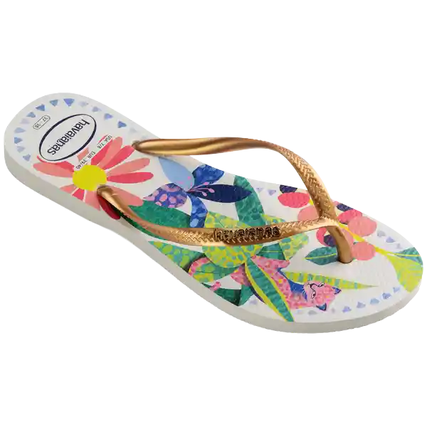 Sandalias Slim Tropical Blanco/Azul Talla 40 4122111 Havaianas