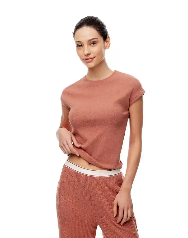 Camiseta Cuello Redondo Manga Corta S-rojo