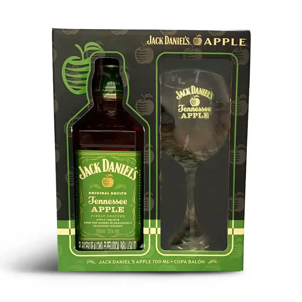 Vap Jack Apple + Jack Daniels Copa Balón (700 Ml)
