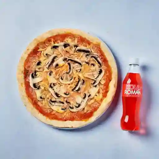 Combo Pizza de Pollo y Champiñones + Kola Roman 300 ml