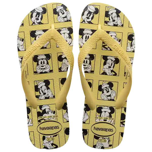 Sandalias Top Disney Amarillo Limón Talla 34 4139412 Havaianas