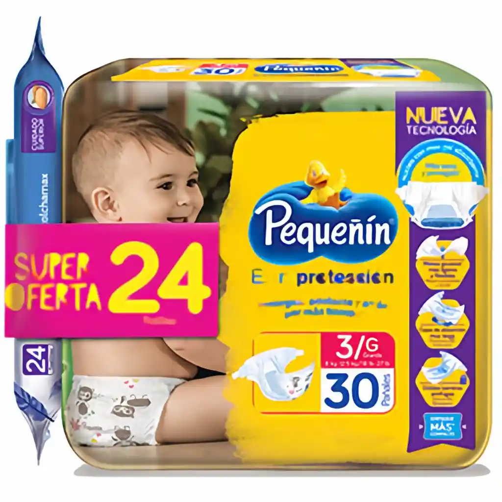 Pequeñín Pañales Extra Protección Etapa 3