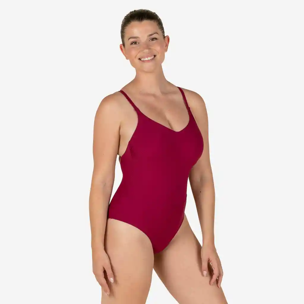 Vestido de Baño de Natación Para Mujer Nabaiji Rojo