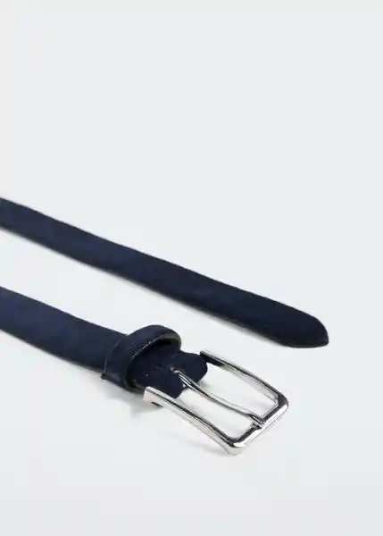 Cinturon Suede Navy Talla 80 Hombre Mango