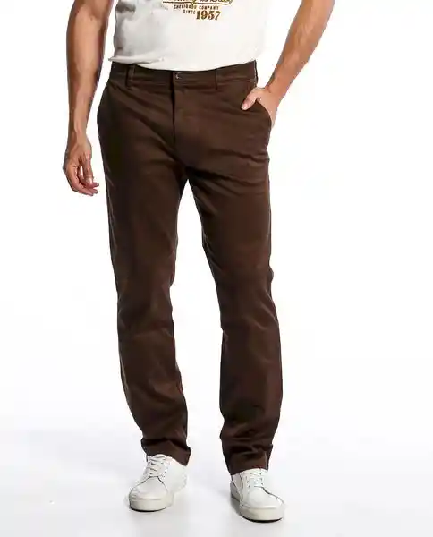 Pantalon Khakis Portland Cafe Oscuro Talla 38 Hombre Chevignon