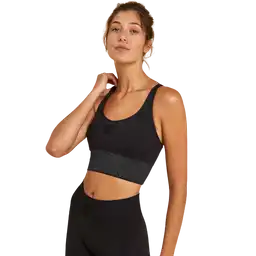 Domyos Top Deportivo Largo Yoga Dinámico Negro Talla XS