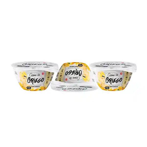 Yogurt Griego Cuisine&co Descremado Frutos Amarillos