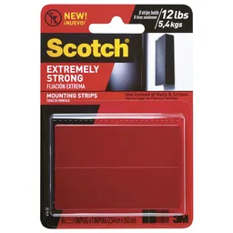 Scotch 3M Tiras Para Montaje 414-St 2.5X7.6 Cm Fijación Extra