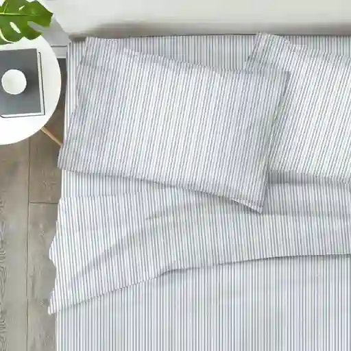 Juego Cama Extradoble 150 Hilos Miniprint Estampado