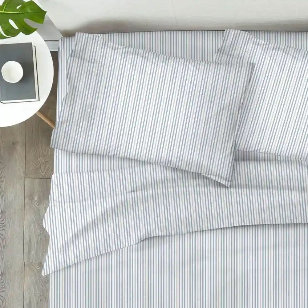 Juego Cama Extradoble 150 Hilos Miniprint Estampado