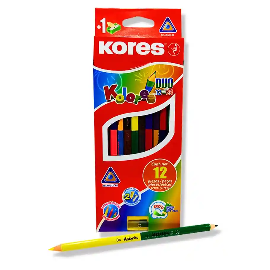 Kores Lápices de Colores Duo 
