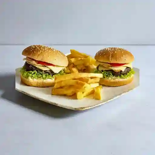 2 Hamburguesa Mixta Clásica en Combo