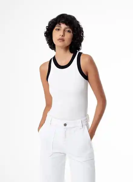 Gef Camiseta Mujer Sin Mangas Blanco908 Talla S