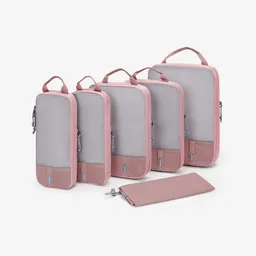 Bagsmart Set 6 en 1 Organizadores de Viaje Rosa