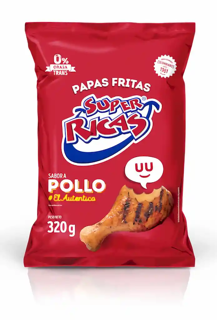 Super Ricas Papas Fritas con Sabor a Pollo