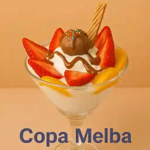Copa peche melba