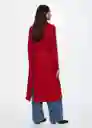 Abrigo Sirenita Rojo Talla M Mujer Mango