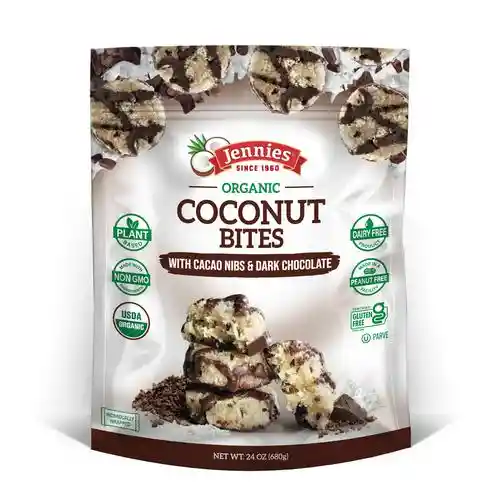 Jennies Bites de Coco con Trozos de Cacao y Chocolate Negro