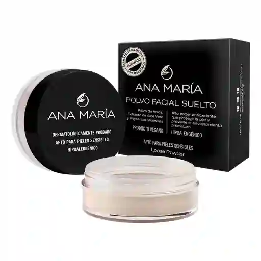 Polvo Ana Maria Facial Arroz Extracto Aloe (18 Gr)