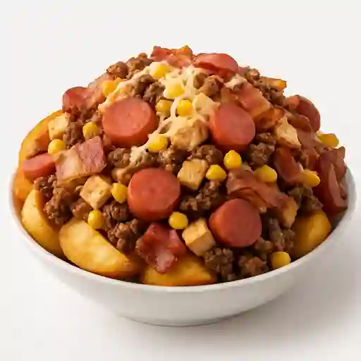 Salchipapa de la Casa