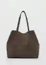 Bolso G Bassi Khaki Talla 99 Mujer Mango