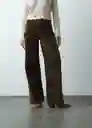 Jean Mujer Café Barbecho Oscuro Talla 6 492G088 Naf Naf