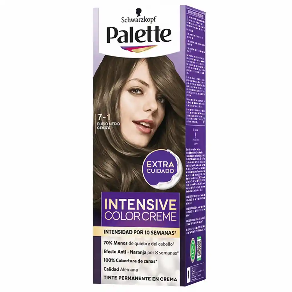 Palette Tinte Minikit Rubio Medio Cenizo N.7.