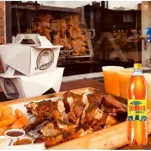 Combo pollo y medio + colombiana 1 l