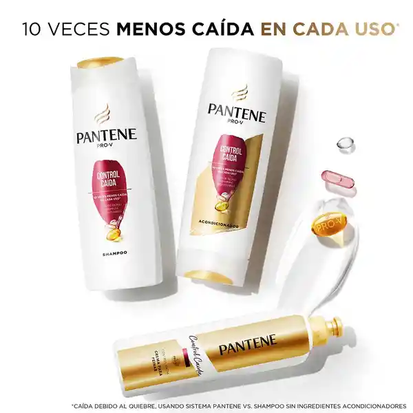 PANTENE Shampoo para cualquier tipo de cabello Pantene Control Caída con Pro-vitaminas y Vitamina E 400 ml