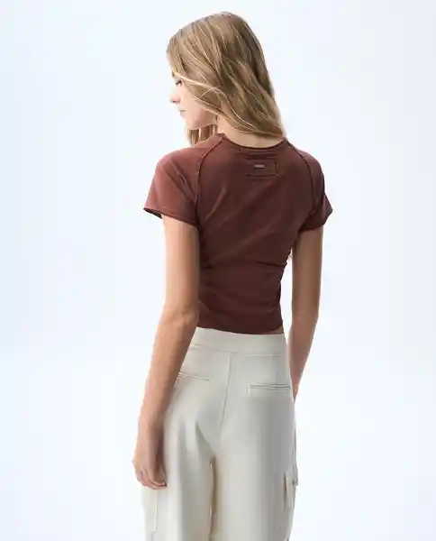 Camiseta Mujer Café Talla M 601G012_CAF191430 Americanino