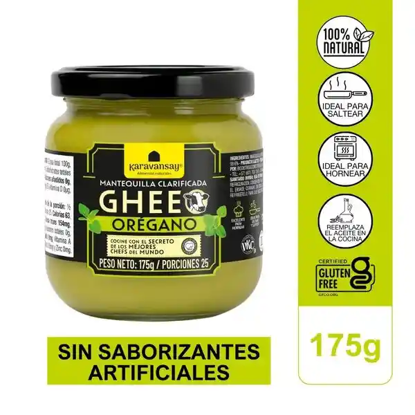 Ghee Mantequilla Clarificada de Orégano