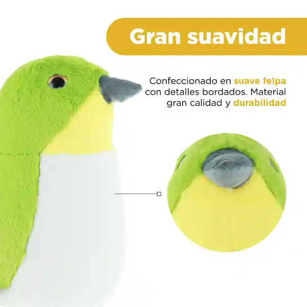 Peluche Pájaro Verde Serie Miniso