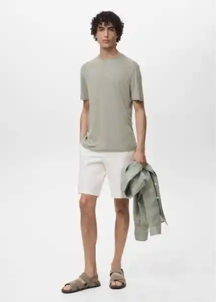 Camiseta Liman Menta Talla M Hombre Mango