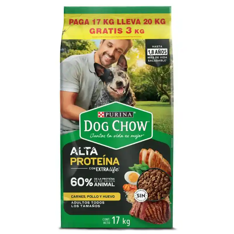 Comida para Perros Purina Dog Chow Alta Proteína x 20 kg OFERTA
