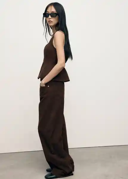 Jean Charlot Chocolate Talla 46 Mujer Mango