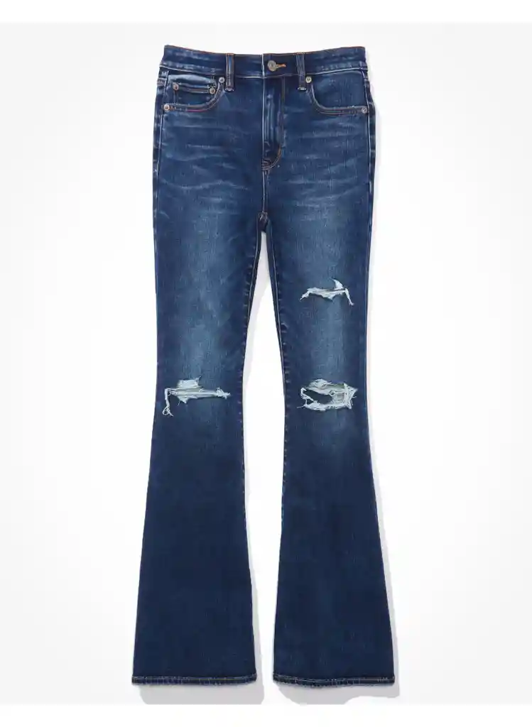 Jean Flare Azul Talla 6 Regular Mujer American Eagle