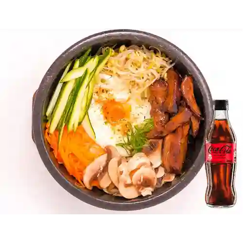 Combo Bibimbap Lomo Bulgogi +Cocacola S/az 300ML