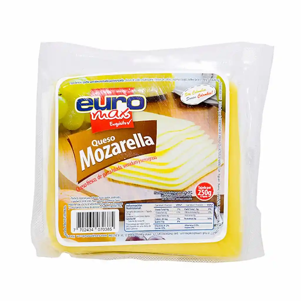 Queso Mozarella Tajado Euro