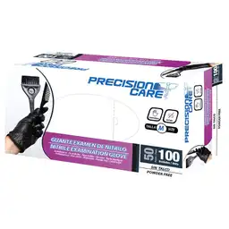 Precisión Care Guante Examen de Nitrilo Color Negro