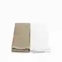 Toallas De Cocina Setx2 Blanca Y Beige