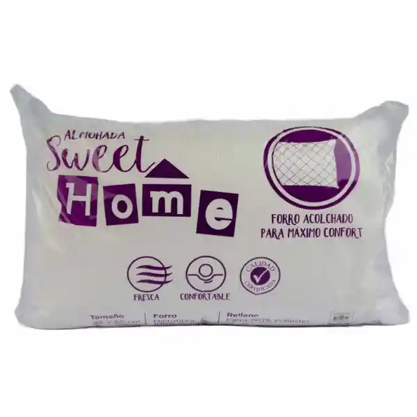 Sweet Home Almohada Acolchado Polyester Azul 45 x 65 cm