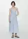 Vestido Cristi Celeste Talla Xl Mujer Mango