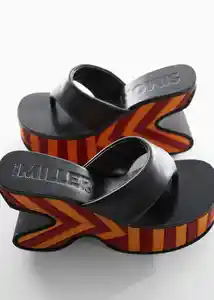 Sandalias Urchin Negro Talla 36 Mujer Mango