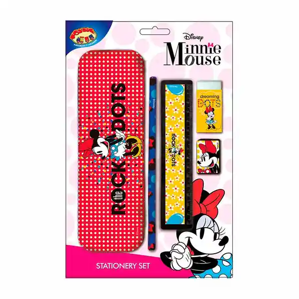 Toyng Set Escolar Minnie Rojo
