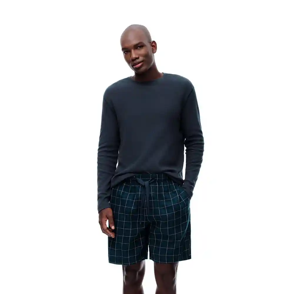 Bermuda en Tejido Plano Con Bolsillos Masculino Bibinlo Gef Talla Xl